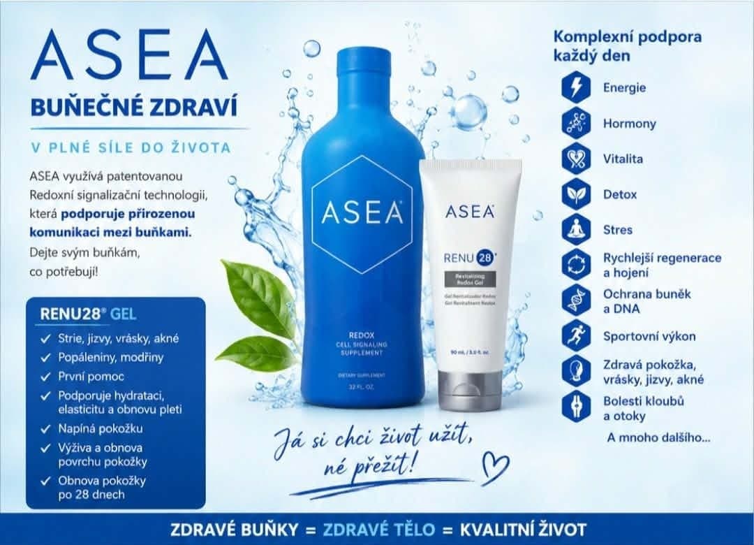 Produkty ASEA Redox a gel RENU28